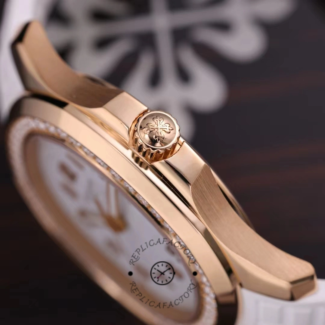 Replica Patek Philippe Aquanaut Rose Gold White Dial 5068R 010 36mm Lady Watch