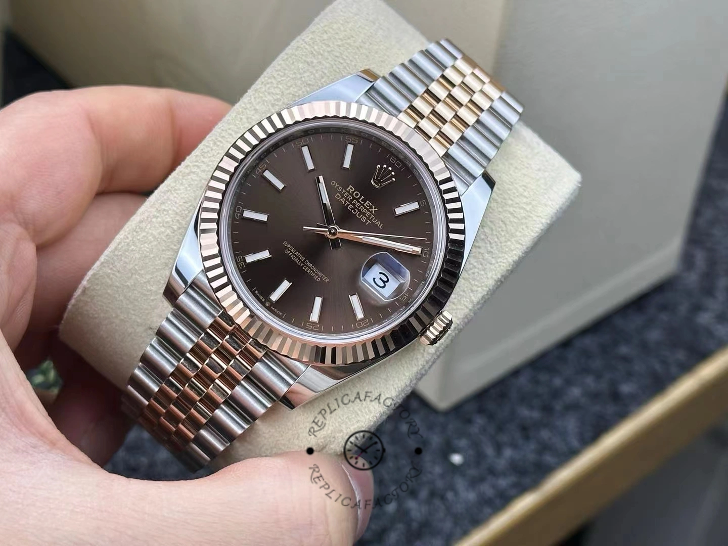 Rolex Datejust Automatic Rose Gold & Steel Watch m126331 0002