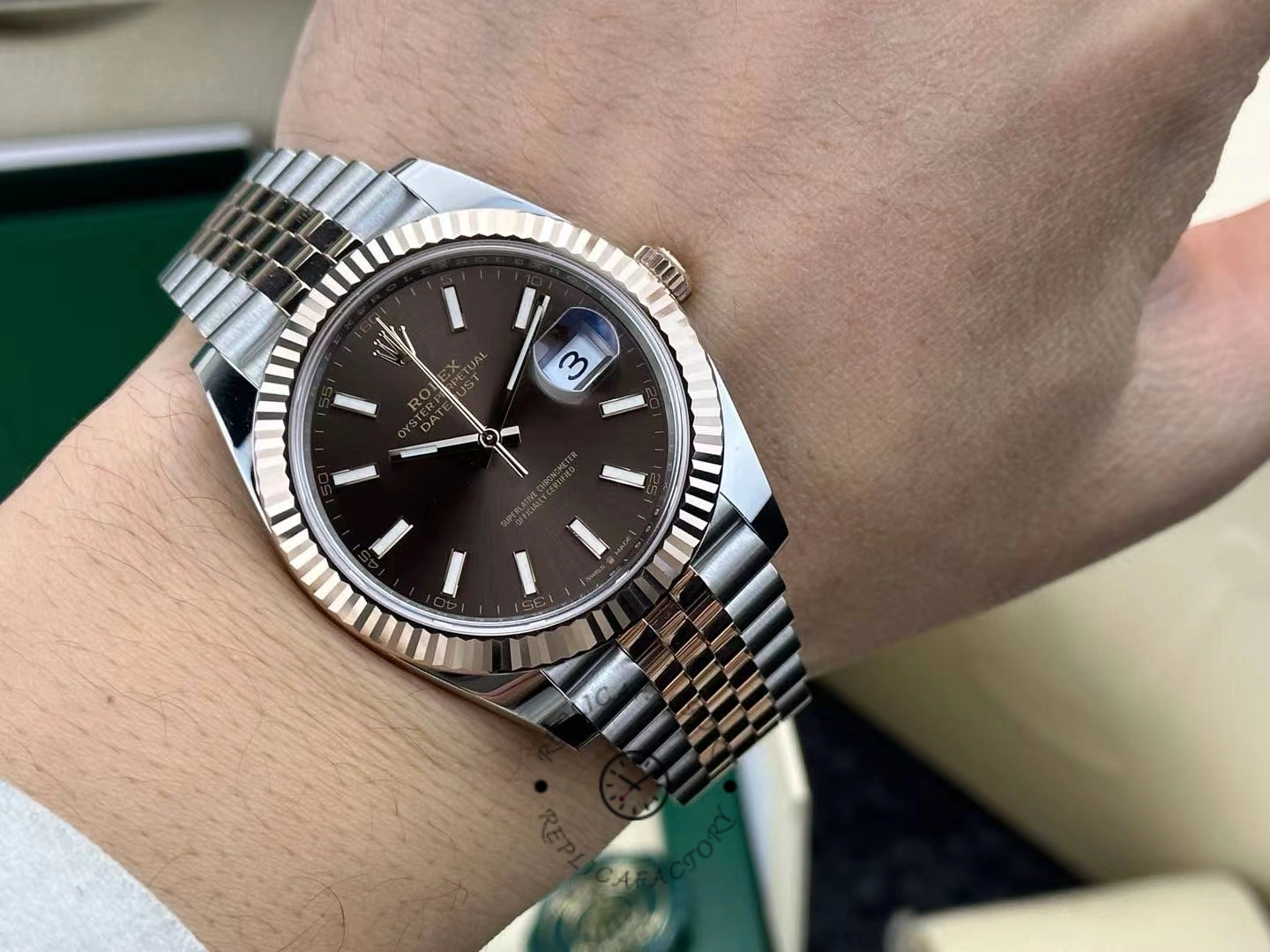 Rolex Datejust Automatic Rose Gold & Steel Watch m126331 0002