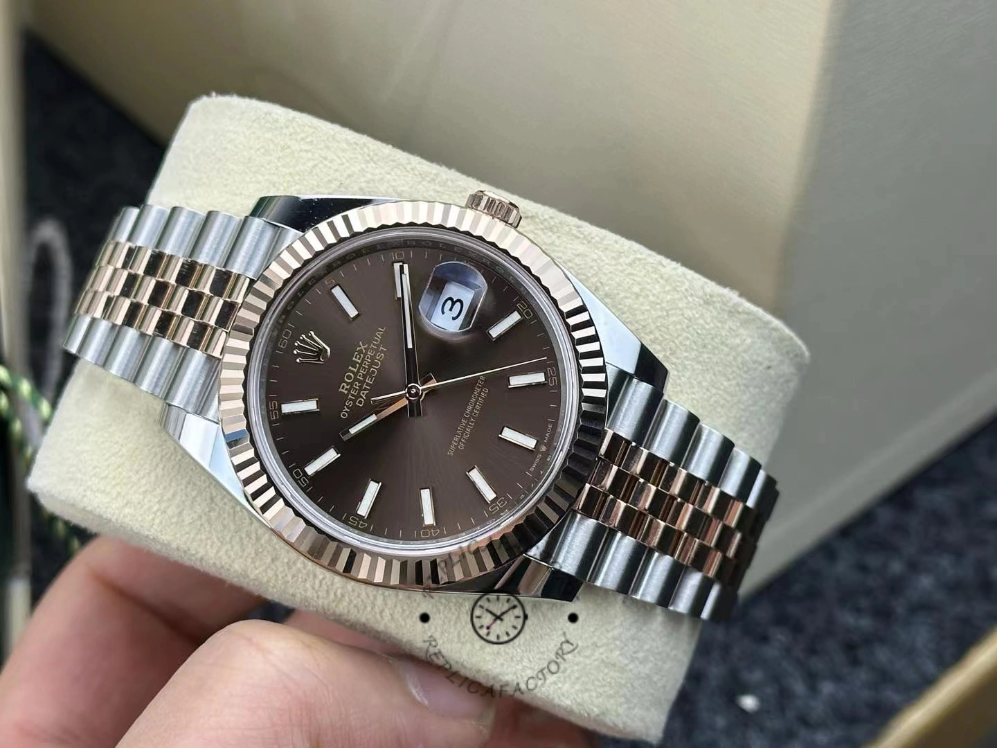 Rolex Datejust Automatic Rose Gold & Steel Watch m126331 0002