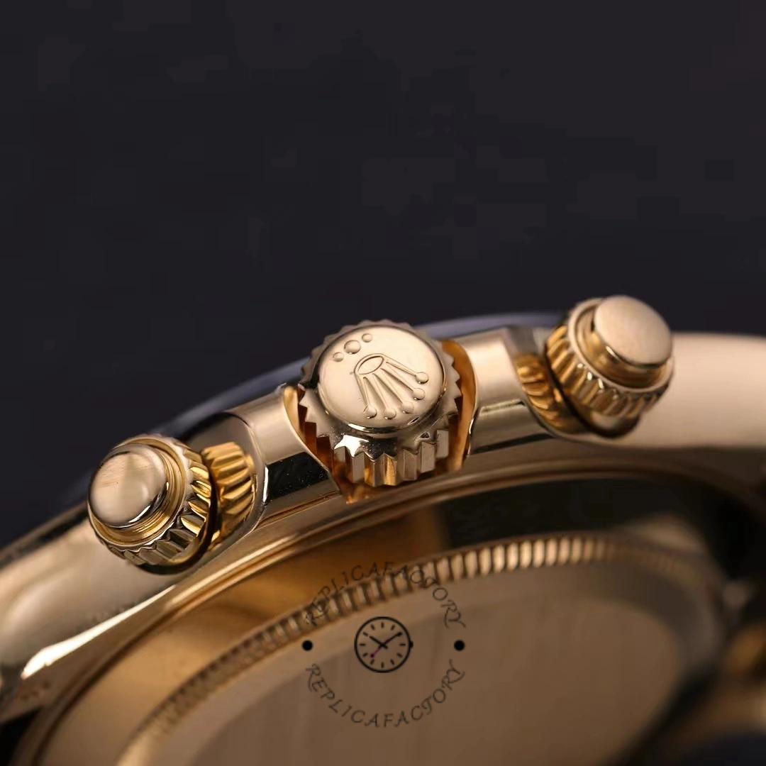 Rolex Daytona 116518LN Yellow Gold Black Diamond Dial 40mm Mens Replica Watch