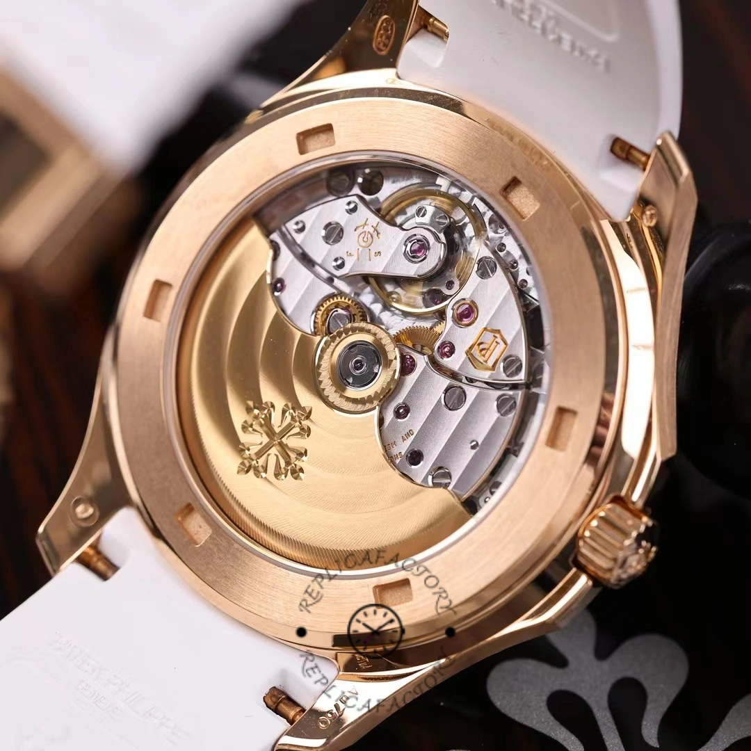 Replica Patek Philippe Aquanaut Rose Gold White Dial 5068R 010 36mm Lady Watch