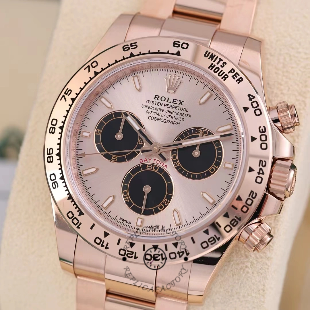 Rolex Daytona 126505 Everose Gold Sundust Panda Dial 40MM Mens Replica Watch