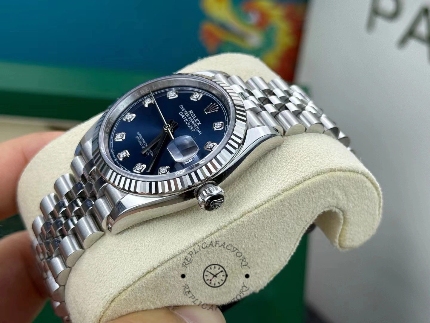Rolex Datejust 126234 Blue Diamond Dial 36MM Unisex Replica Watch