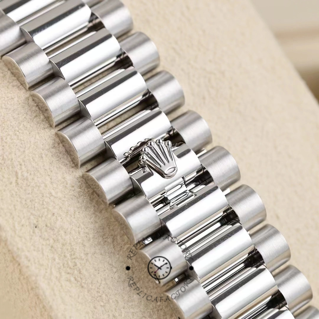 Rolex Day Date 40mm Platinum 228236 0006 Ice Blue Baguette