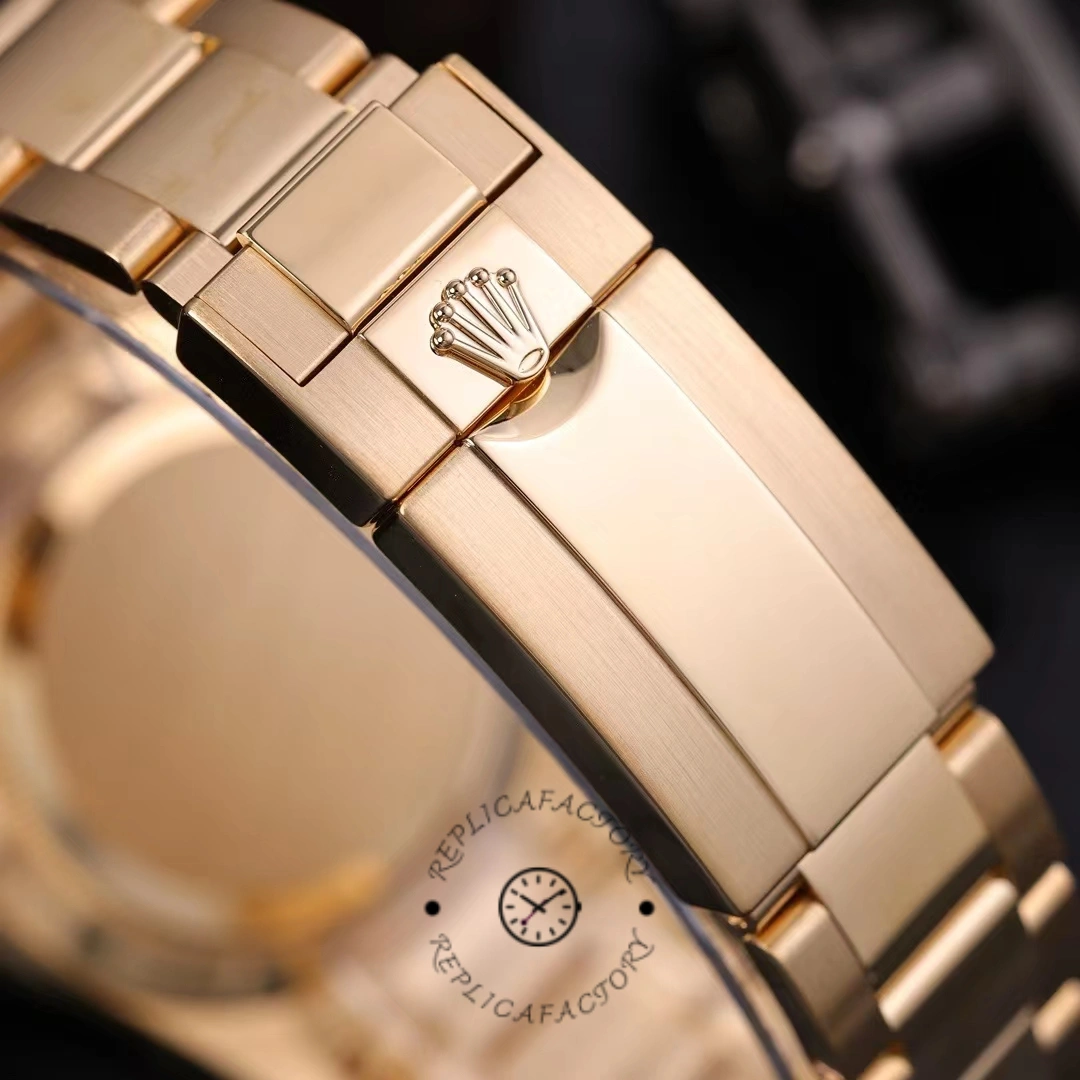 Rolex Daytona 116508 Yellow Gold Black Diamond Dial 40MM Mens Replica Watch