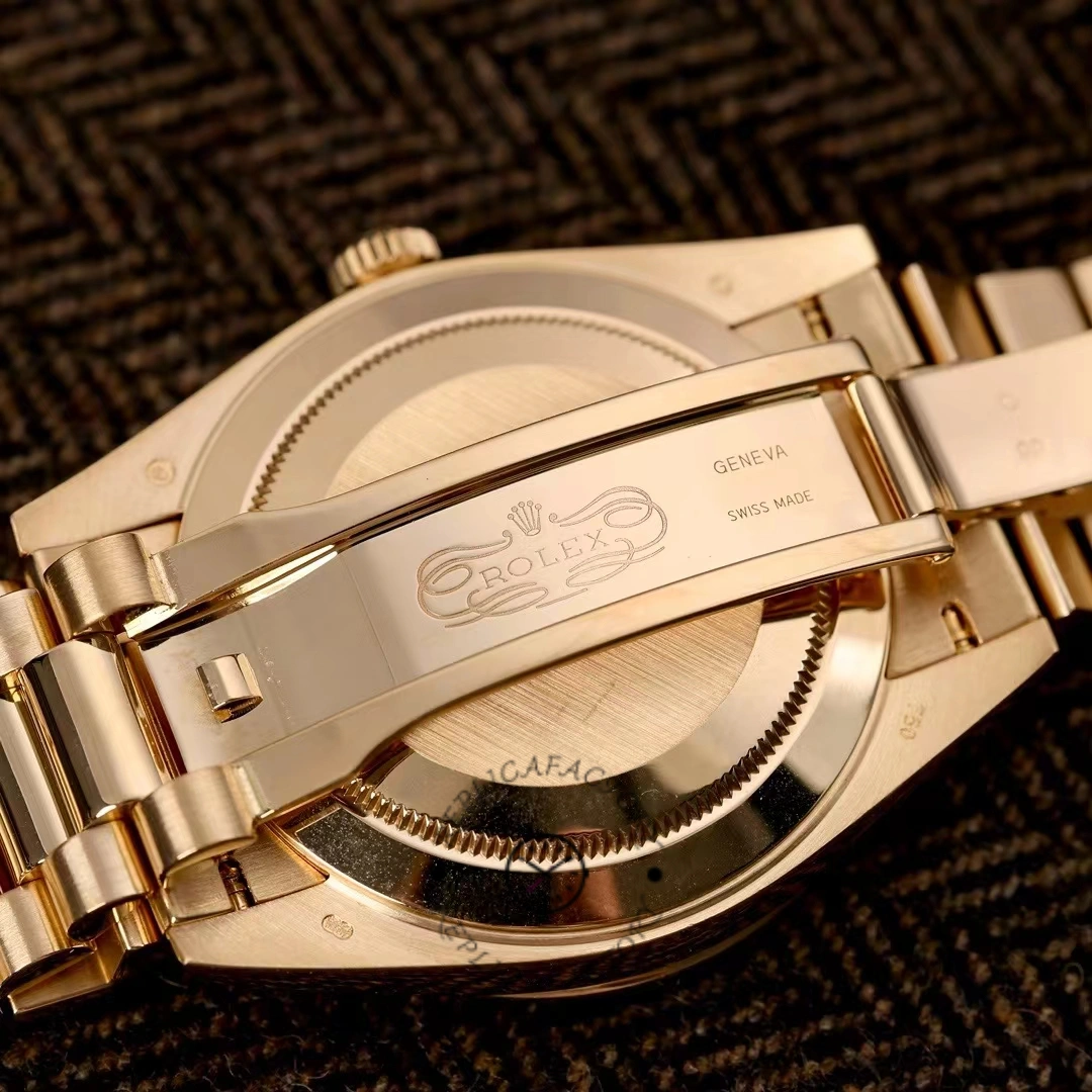 Rolex Day-Date 228348RBR 0039 Black Diamond Dial Diamond Bezel 40mm Mens Replica Watch