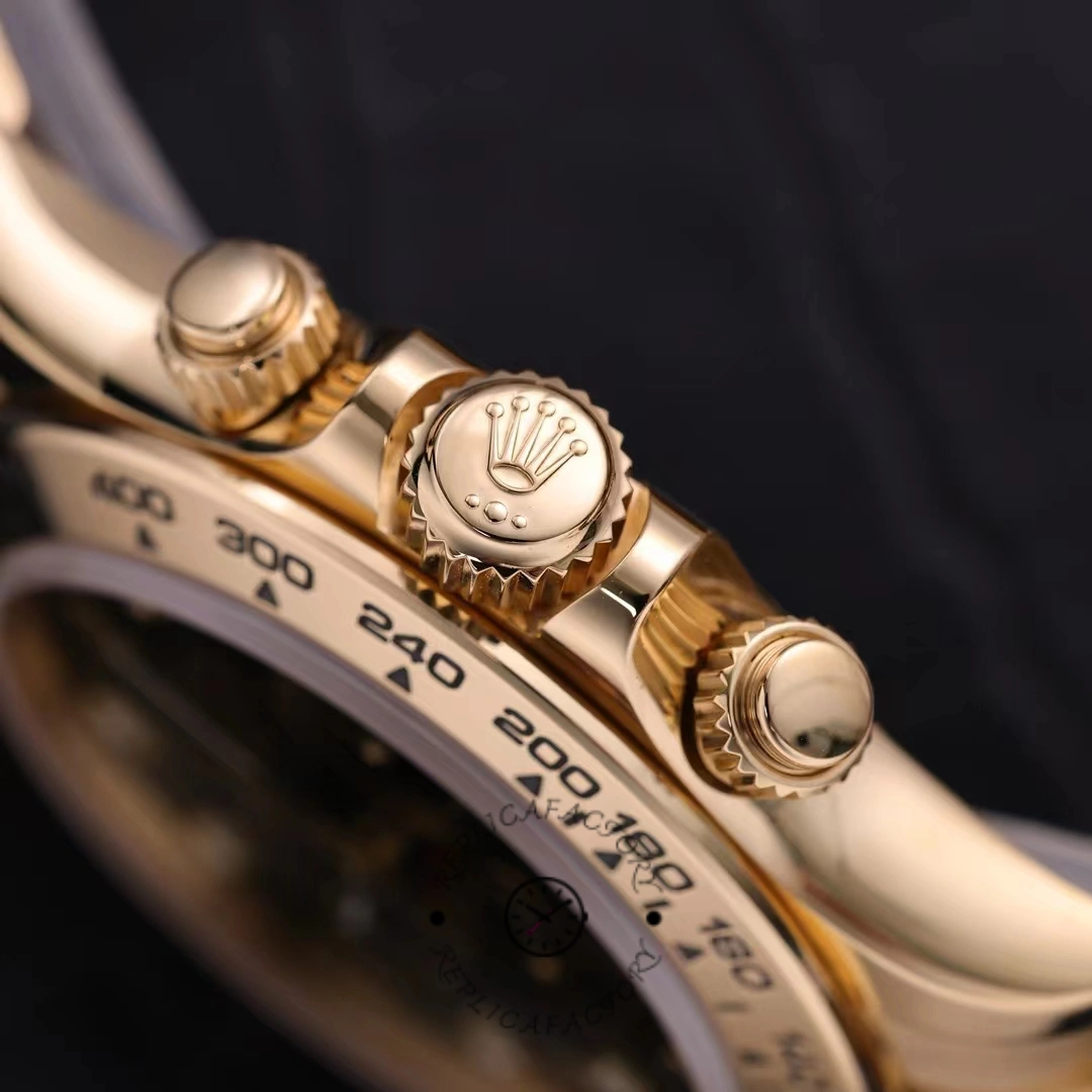 Rolex Daytona 116508 Yellow Gold Black Diamond Dial 40MM Mens Replica Watch