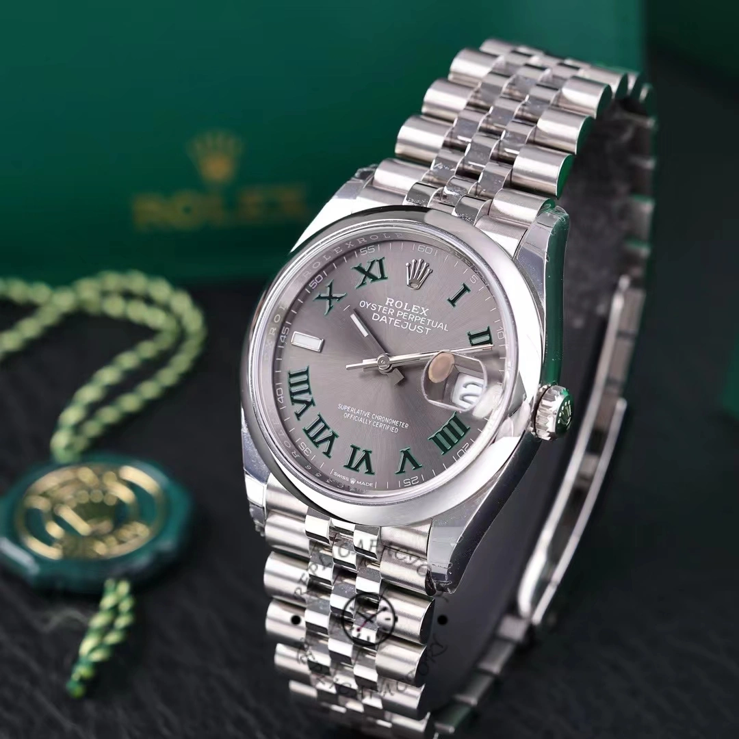 Rolex Datejust m126200 0017 Grey Wimbledon dial Stainless Steel 36MM Unisex Replica Watch