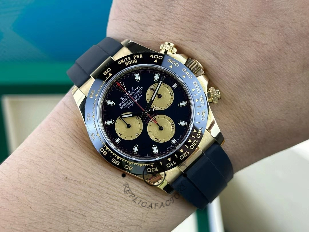 Rolex Daytona 116518LN Black Dial Rubber strap 40mm Mens Replica Watch