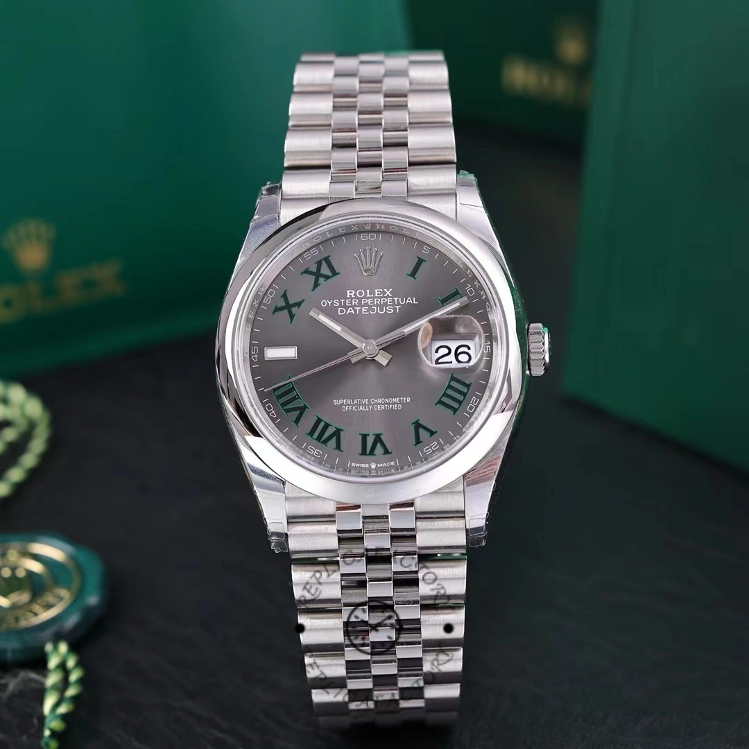 Rolex Datejust m126200 0017 Grey Wimbledon dial Stainless Steel 36MM Unisex Replica Watch