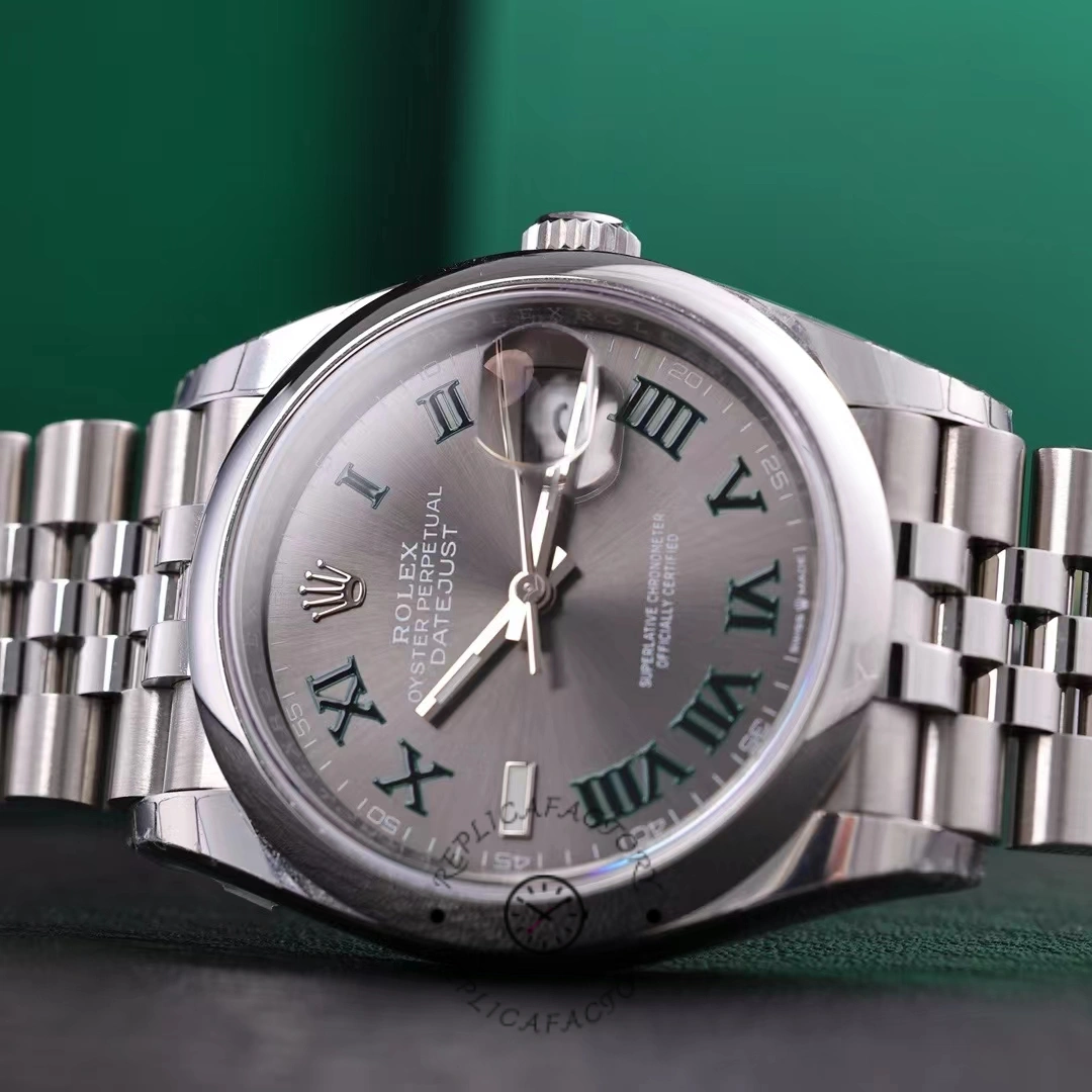 Rolex Datejust m126200 0017 Grey Wimbledon dial Stainless Steel 36MM Unisex Replica Watch