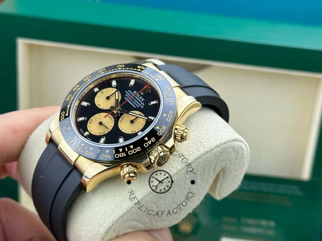 Rolex Daytona 116518LN Black Dial Rubber strap 40mm Mens Replica Watch