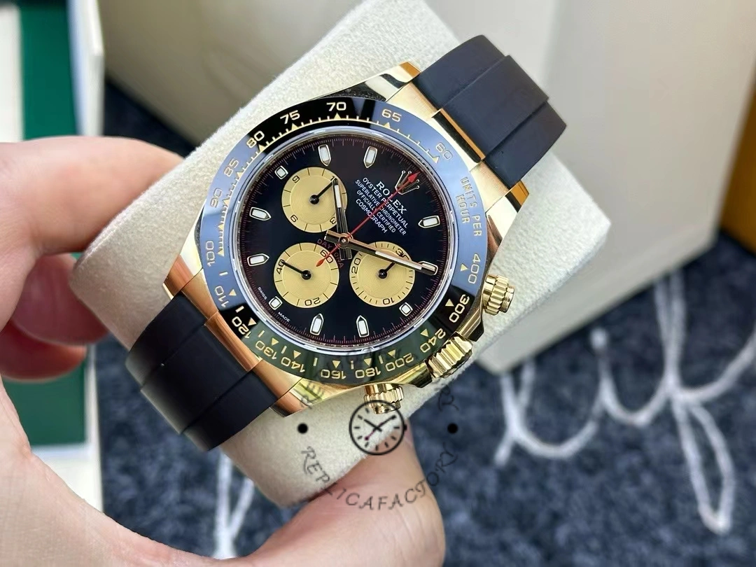 Rolex Daytona 116518LN Black Dial Rubber strap 40mm Mens Replica Watch