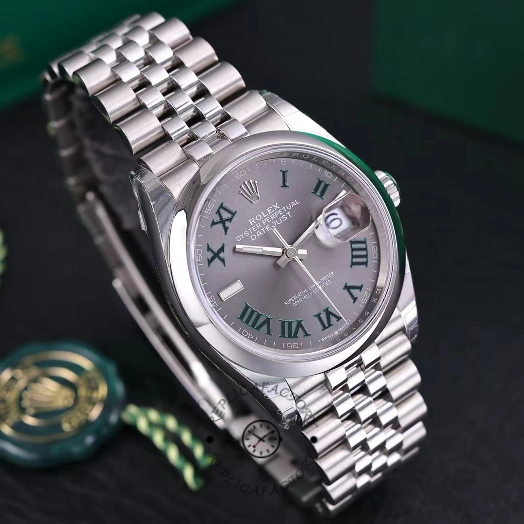 Rolex Datejust m126200 0017 Grey Wimbledon dial Stainless Steel 36MM Unisex Replica Watch