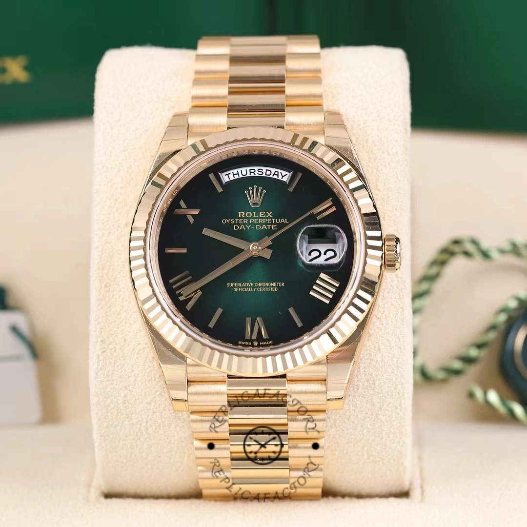 Rolex Day Date 40 Yellow Gold Green Ombre Dial M228238 00691