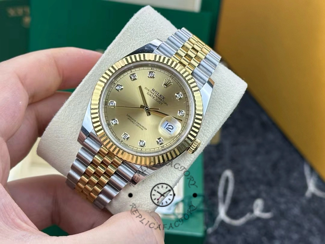 2022 Rolex Datejust Champagne Diamond Dial Two Tone M126333-0012