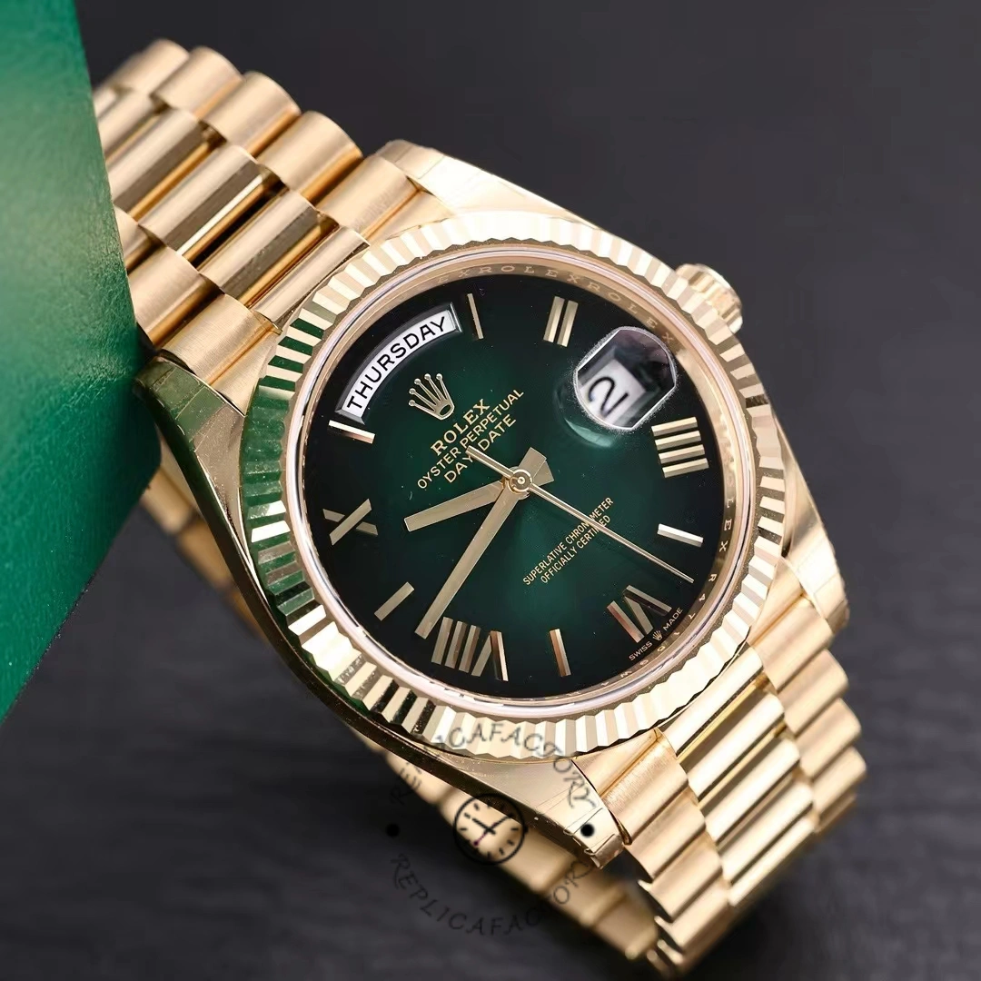 Rolex Day Date 40 Yellow Gold Green Ombre Dial M228238 00691