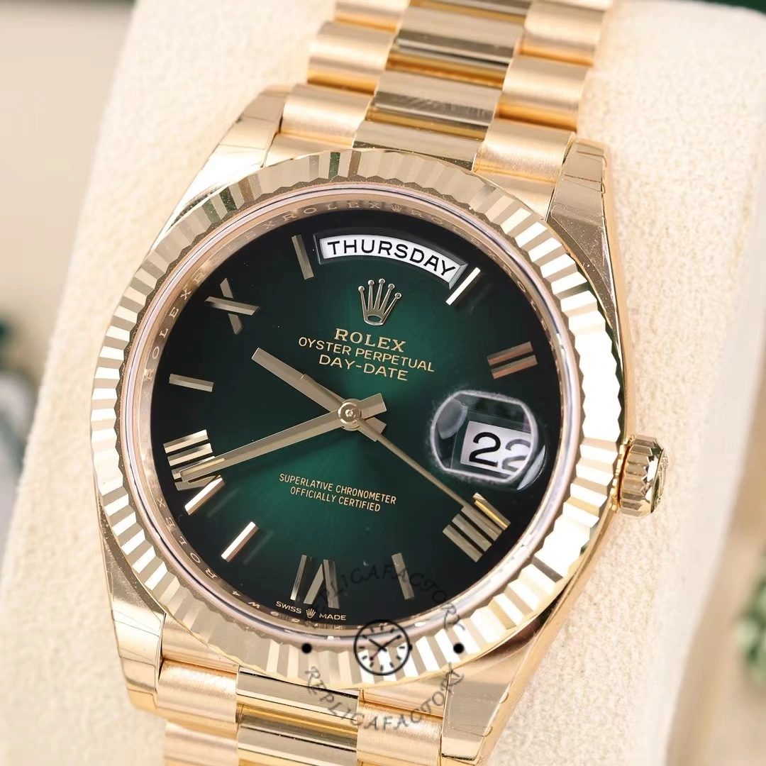 Rolex Day Date 40 Yellow Gold Green Ombre Dial M228238 00691