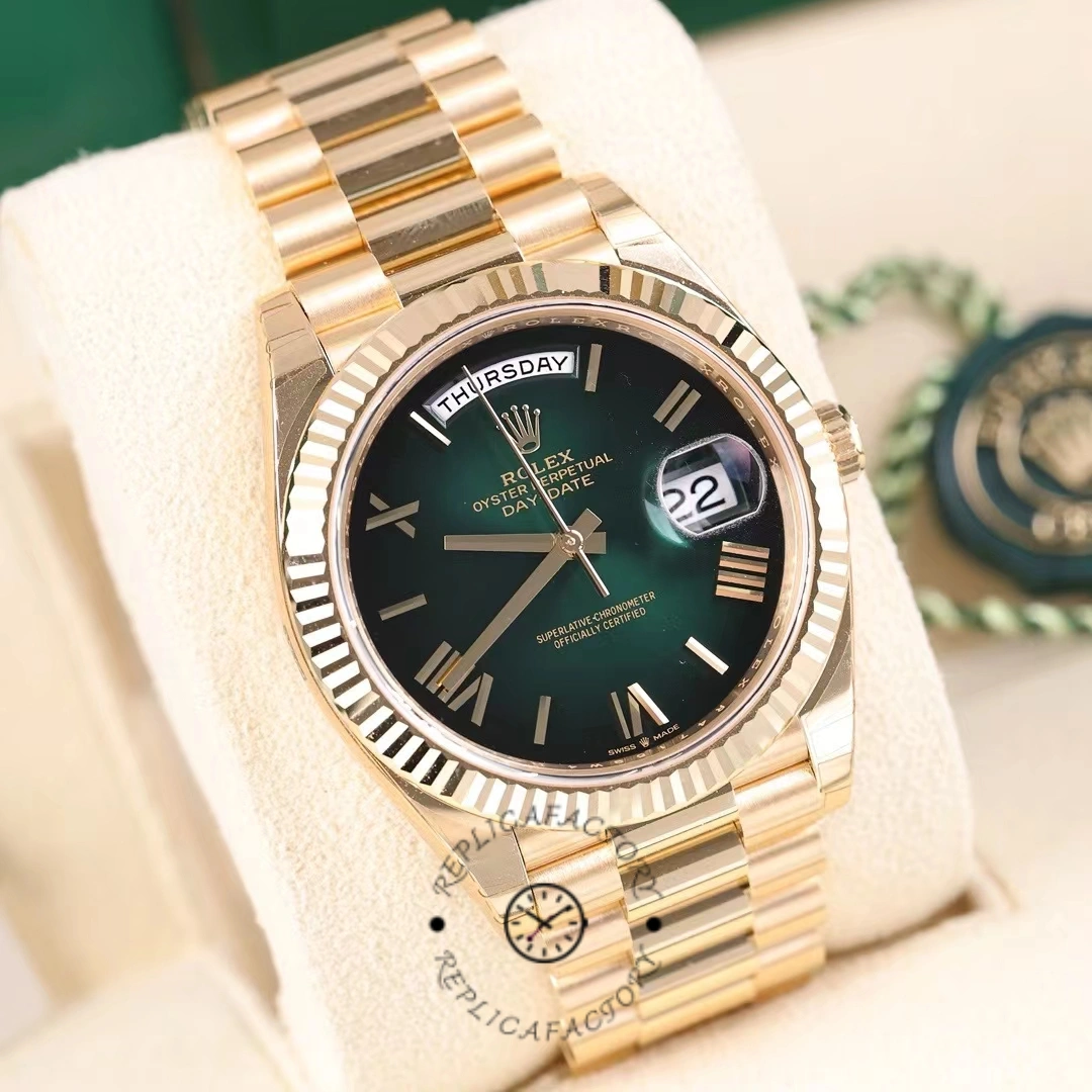Rolex Day Date 40 Yellow Gold Green Ombre Dial M228238 00691