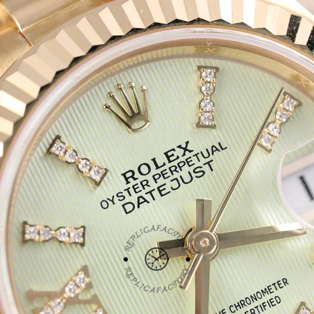 Rolex Datejust 279178 Linden Green Dial Fluted Bezel 28mm Lady Replica Watch