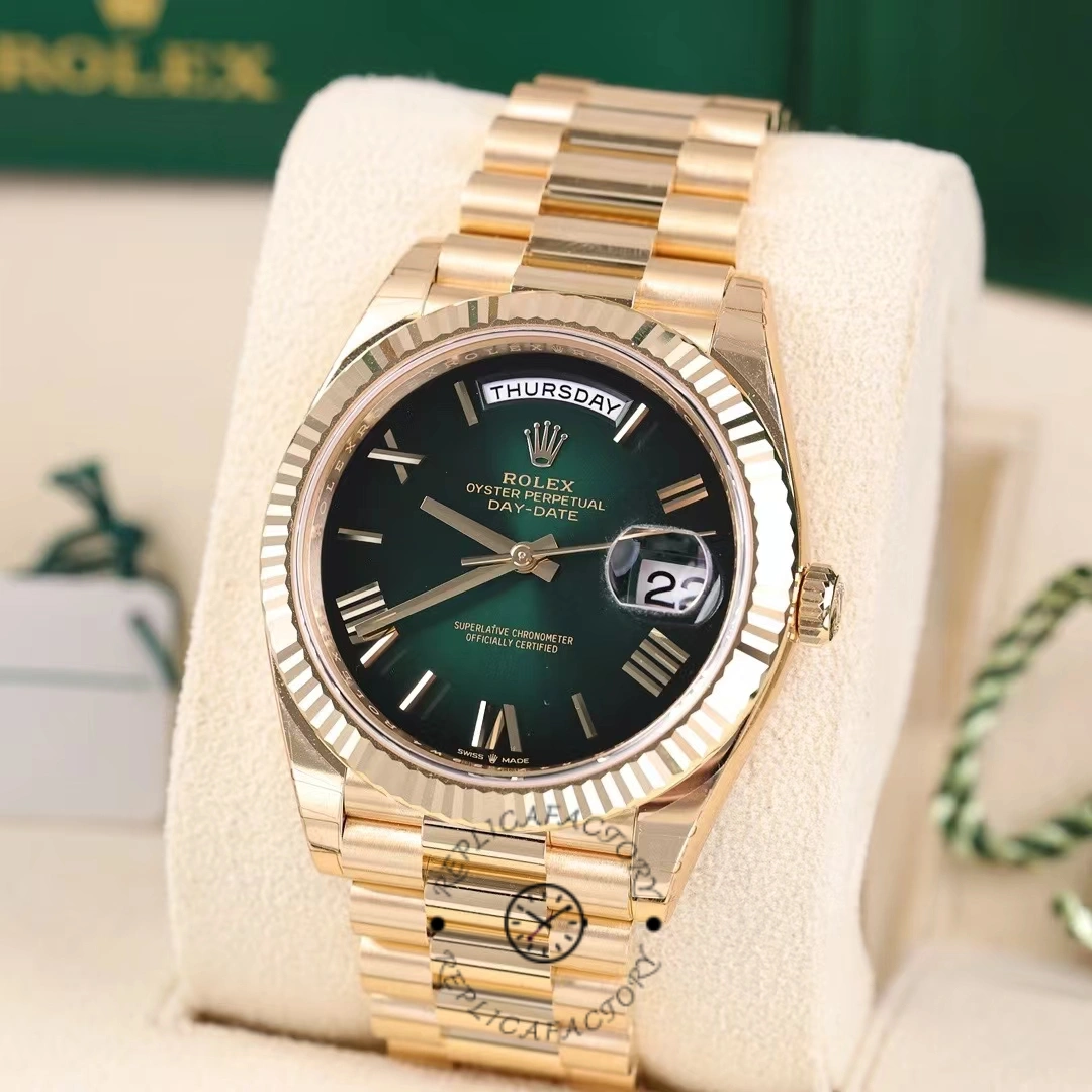 Rolex Day Date 40 Yellow Gold Green Ombre Dial M228238 00691