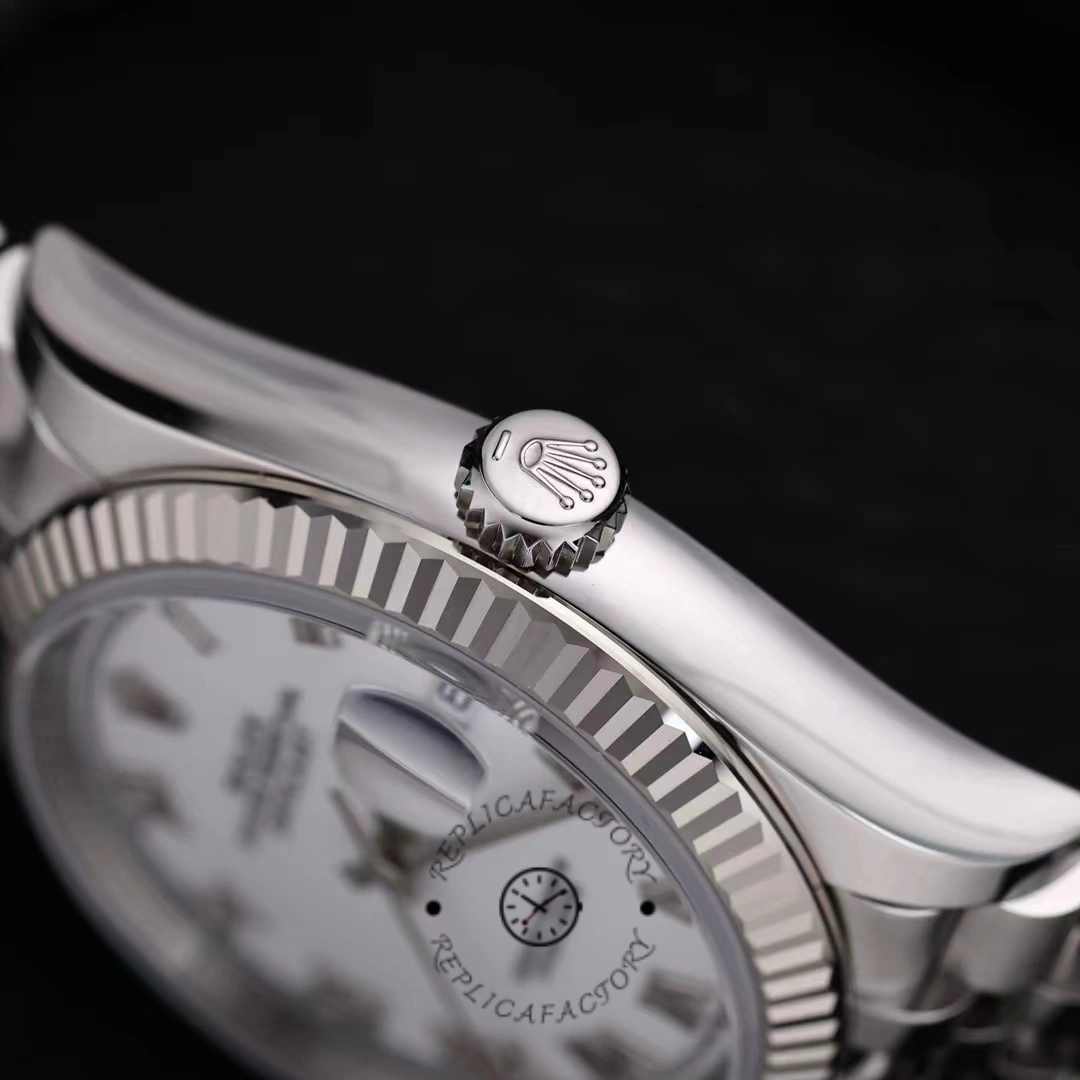 Rolex Datejust 126234 Fluted Bezel White Roman Dial 36MM Unisex Replica Watch
