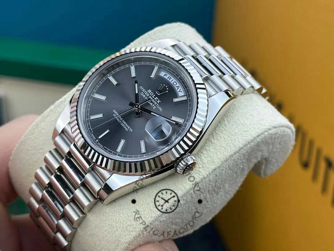 Rolex Day Date 40 18K White Gold Slate Dial M228239 0060 Men's Watch