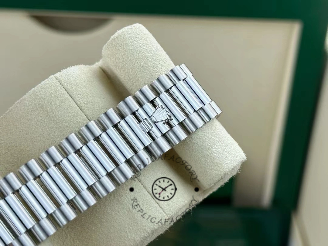 Rolex Day-Date 228396TBR Ice Blue Diamond Dial Diamond Bezel 40mm Mens Replica Watch