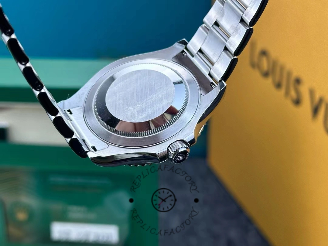 Caseback of Rolex Yacht-Master 126622 stainless steel brushed finish