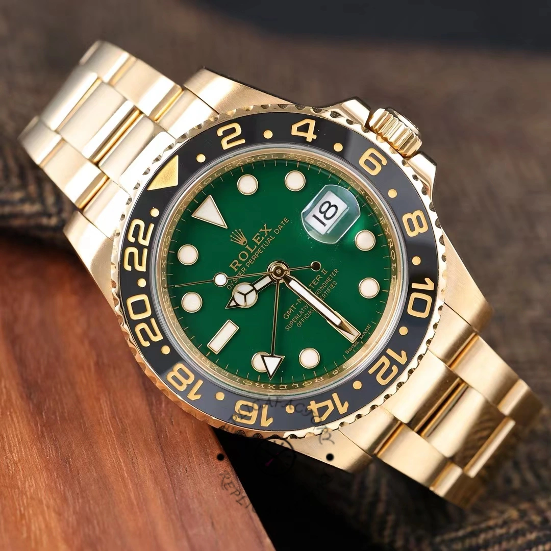 Rolex GMT Master II 116718LN Oyster Bracelet Green Dial 40mm Mens Replica Watch