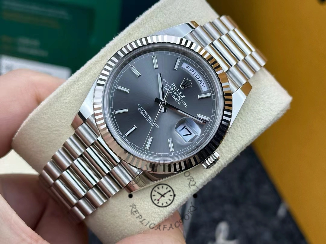 Rolex Day Date 40 18K White Gold Slate Dial M228239 0060 Men's Watch