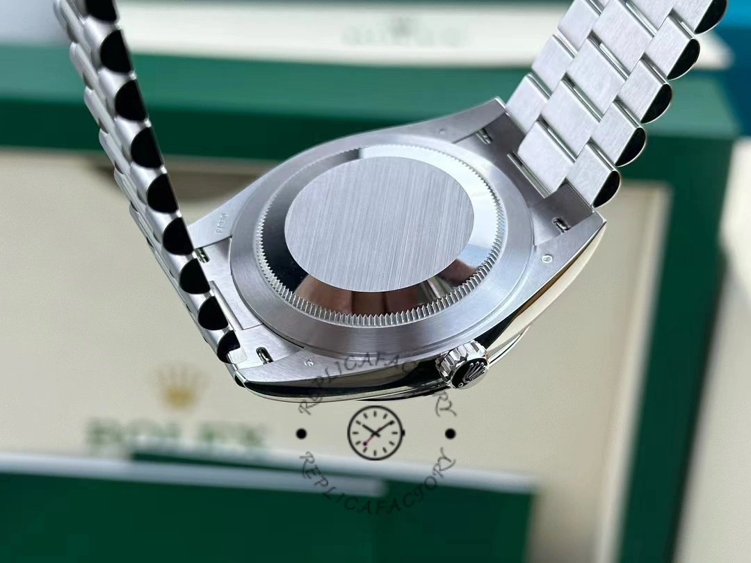 Rolex Day-Date 228396TBR Ice Blue Diamond Dial Diamond Bezel 40mm Mens Replica Watch