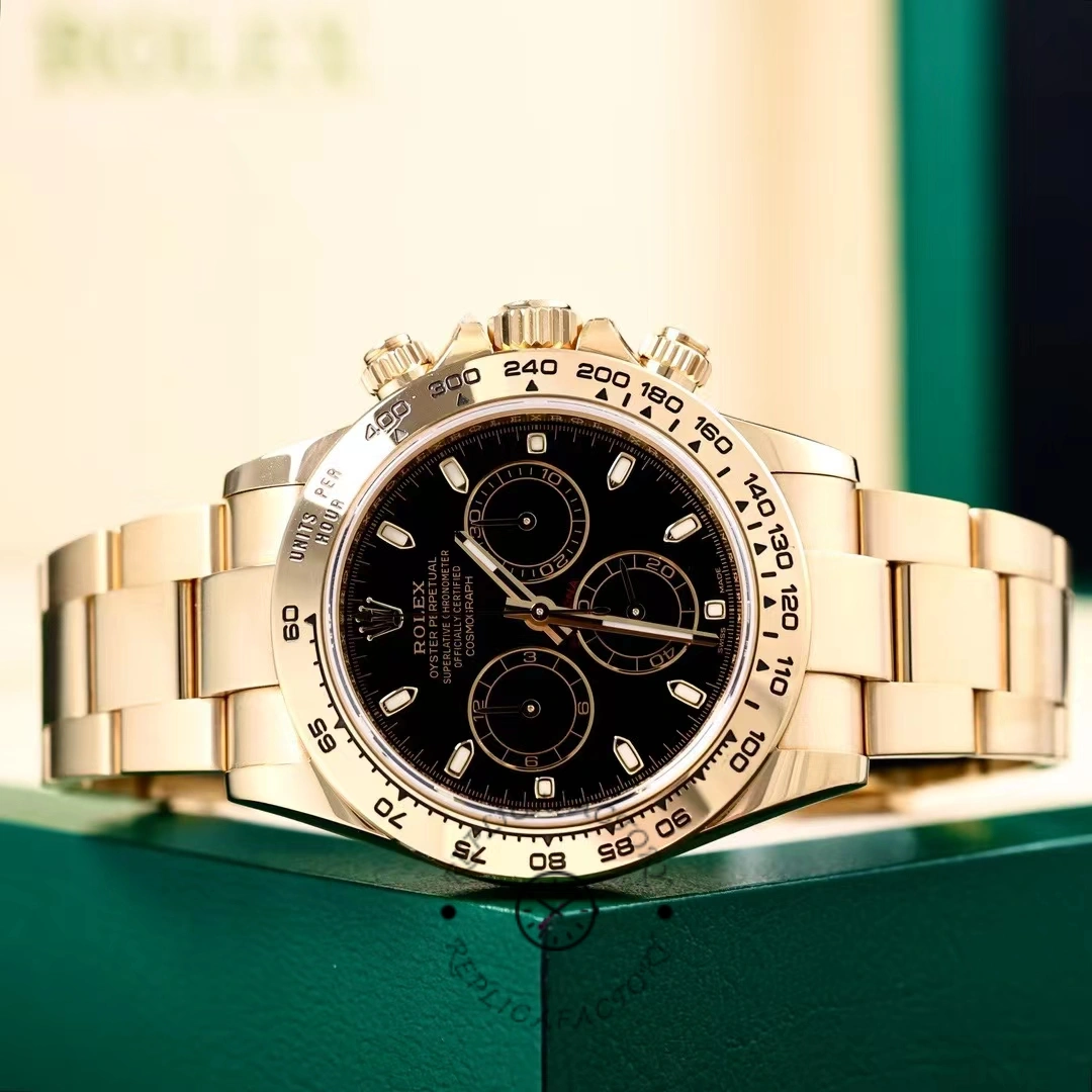 Rolex Daytona 116508 Yellow Gold Black Index Dial 40MM Mens Replica Watch
