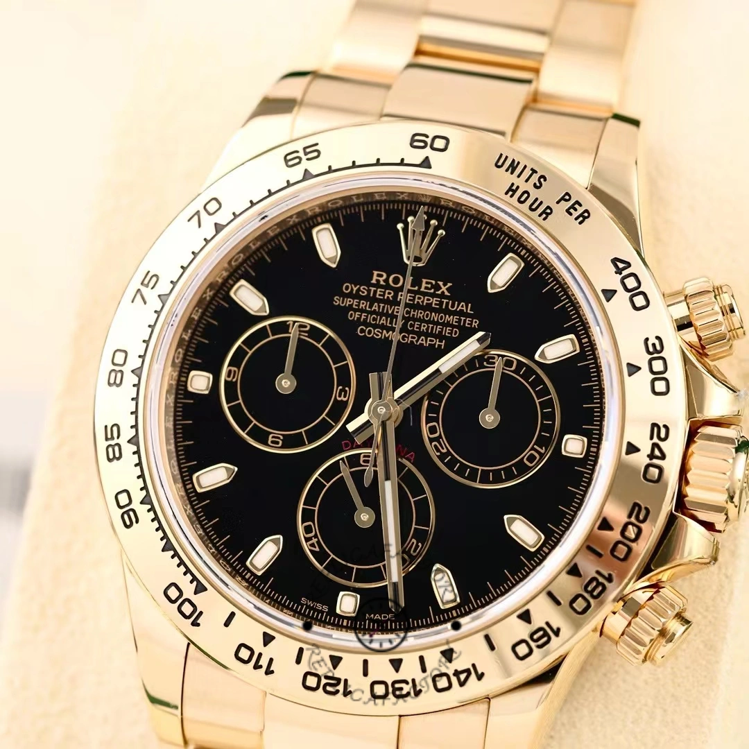 Rolex Daytona 116508 Yellow Gold Black Index Dial 40MM Mens Replica Watch