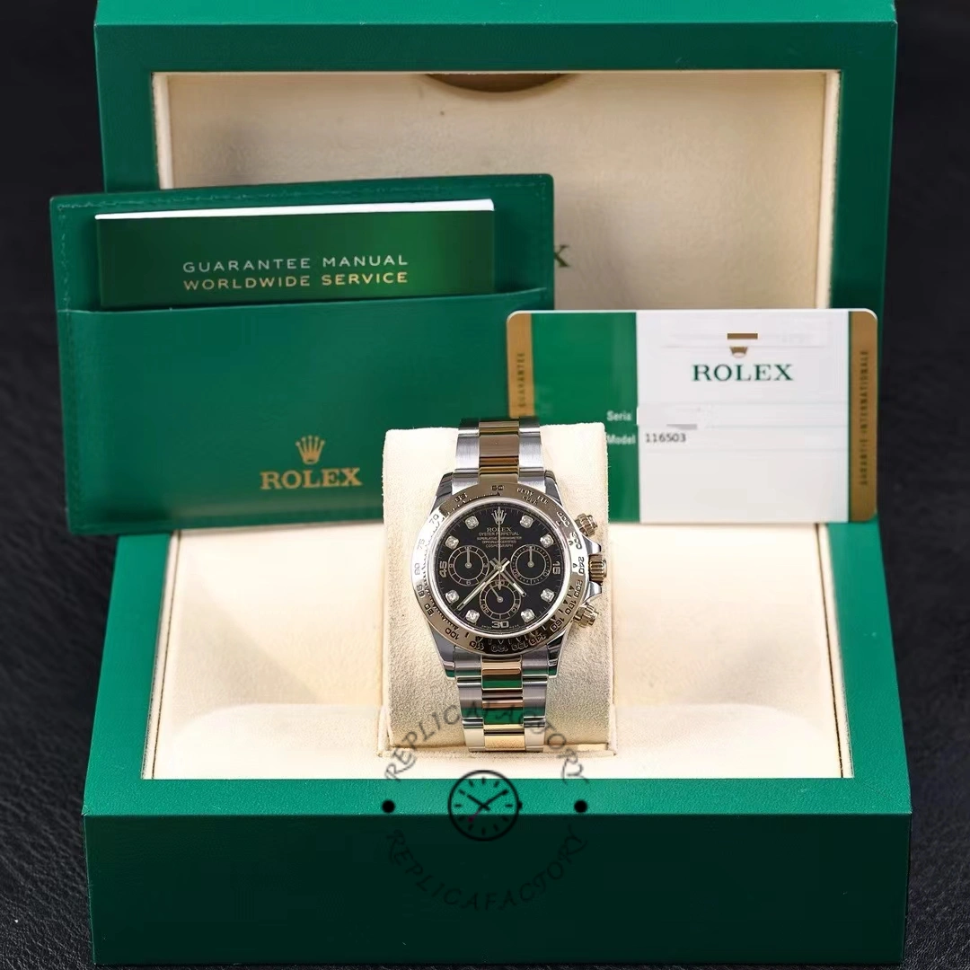 Rolex Cosmograph Daytona 116503 Black Diamond Dial 40MM Mens Replica Watch