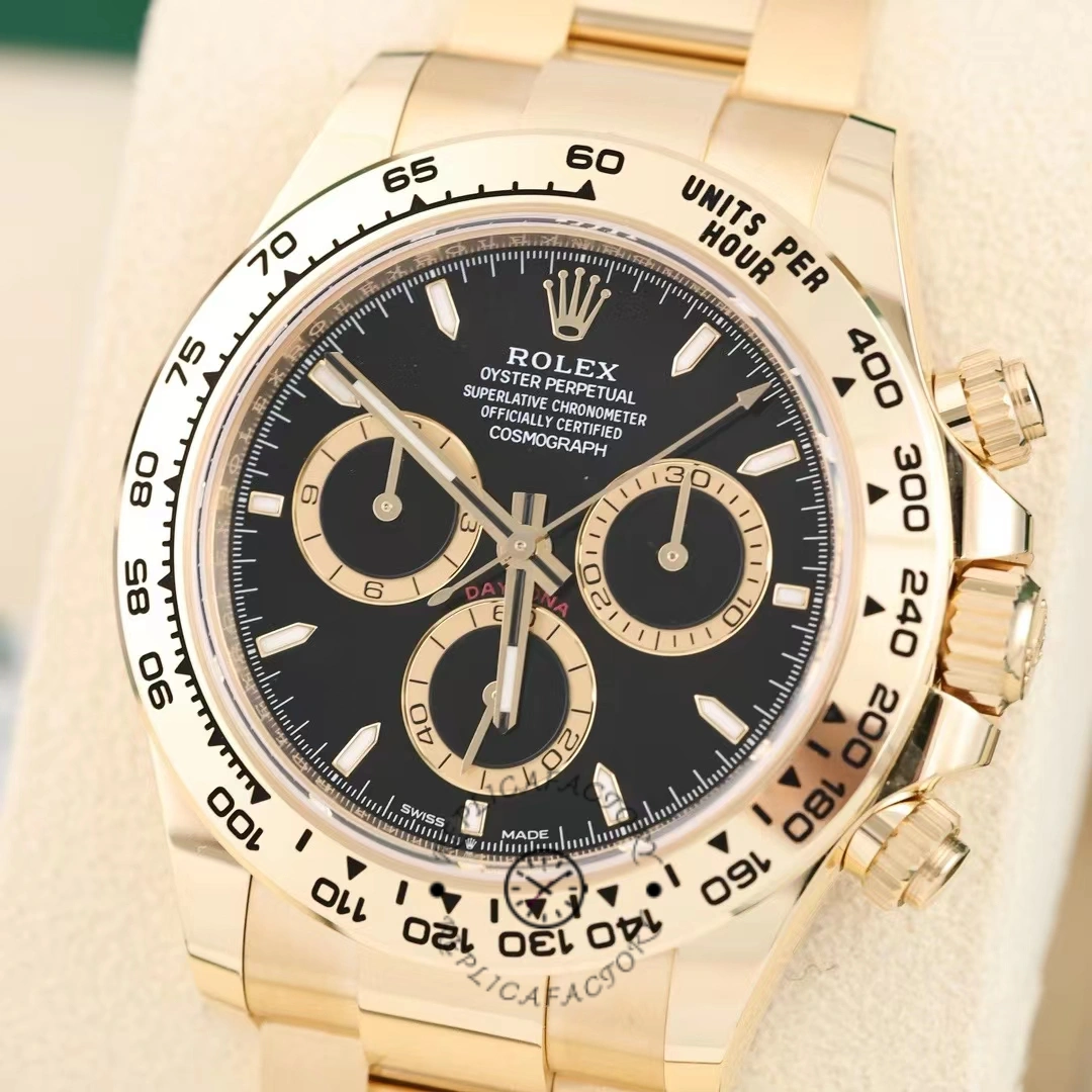 Rolex Daytona 40mm Yellow Gold Oyster Bracelet with Black Stick Dial 126508 0004