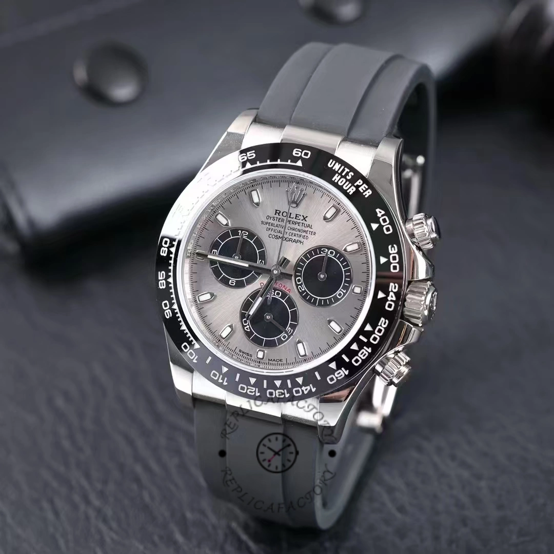 Rolex Daytona 116519 White Gold Grey Dial 40mm Mens Replica Watch