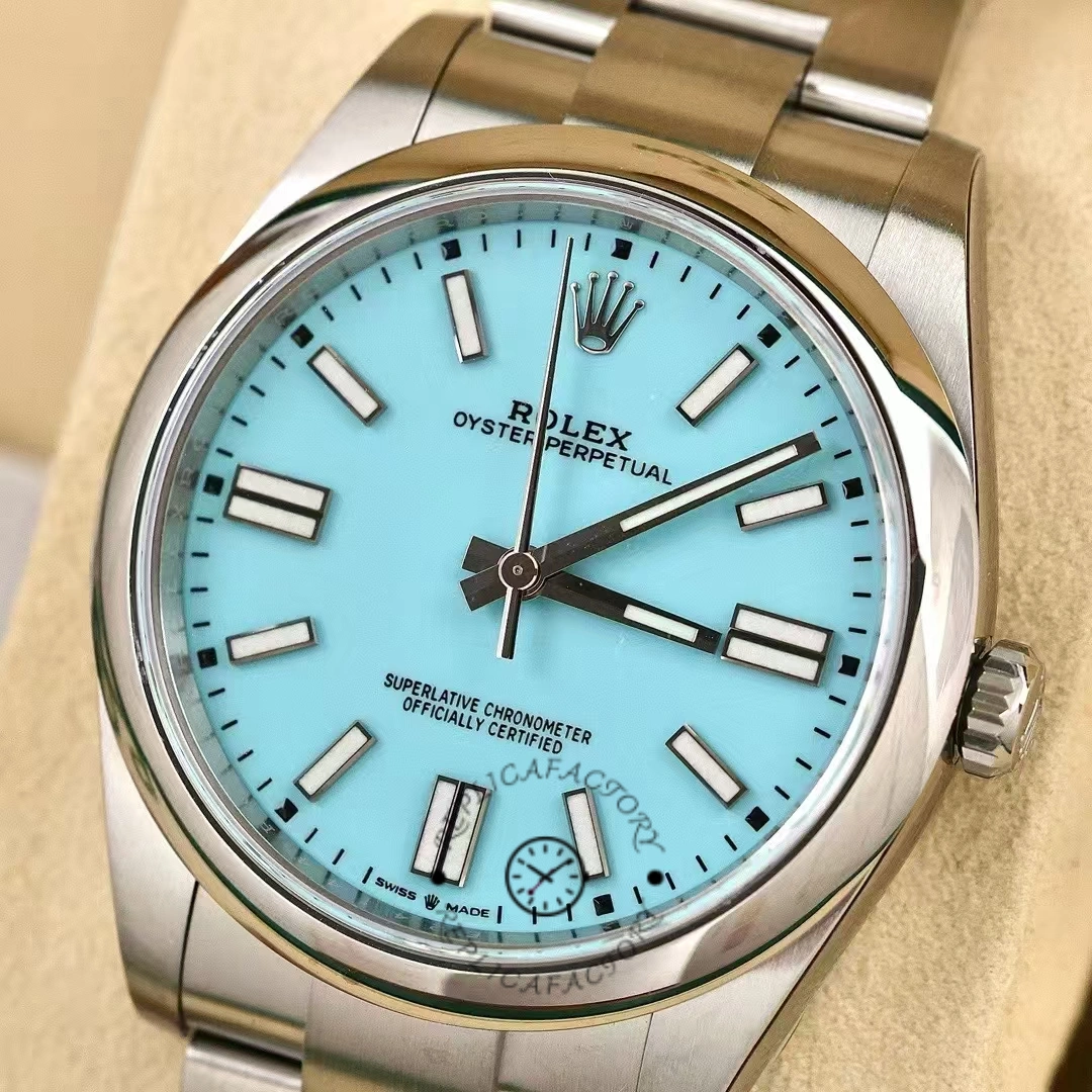 Rolex Men's Oyster Perpetual 41 Turquoise Dial m124300 0006 Men's Watch