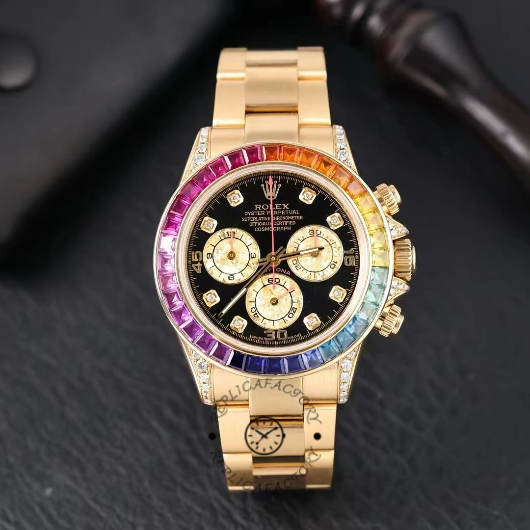 Rolex Daytona Chronograph Automatic Chronometer Diamond Black Dial 116598RBOW 0001