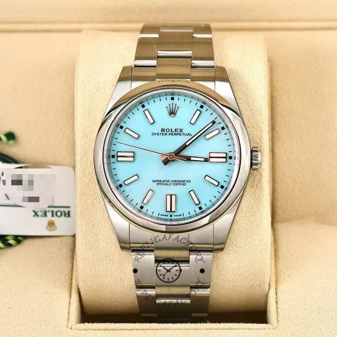 Rolex Men's Oyster Perpetual 41 Turquoise Dial m124300 0006 Men's Watch