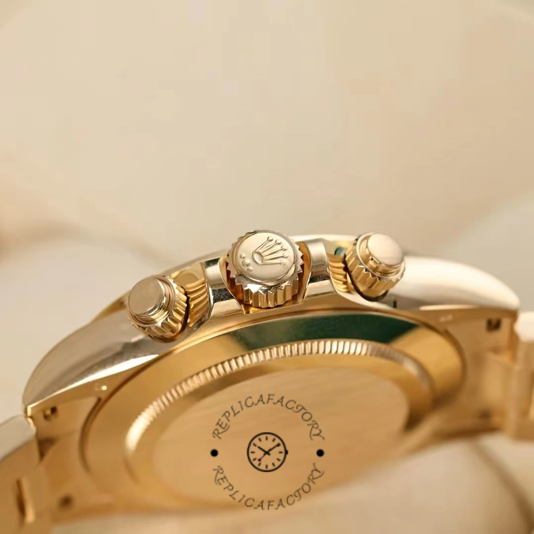 Rolex Daytona 116508 Yellow Gold Black Mother Of Pearl Dial 40MM Mens Replica Watch