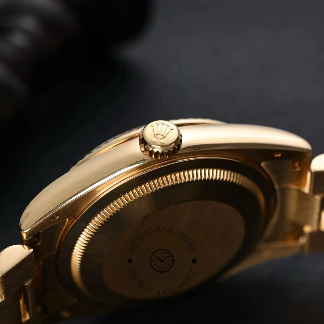 Rolex Day-Date 118238 Yellow Gold Diamond Champagne Dial 36mm Unisex Replica Watch