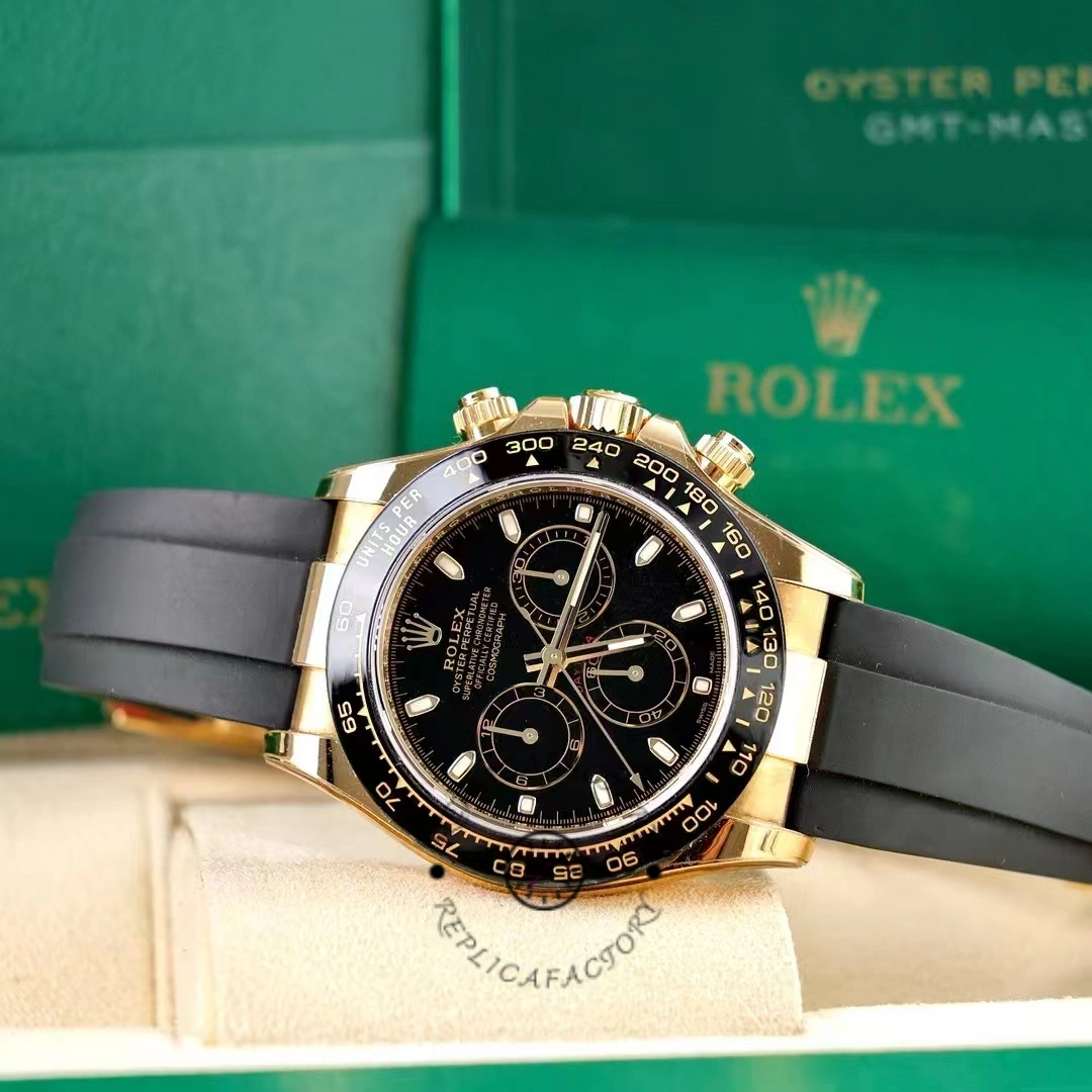 Rolex Daytona 116518LN Black Dial Yellow Gold 40mm Mens Replica Watch