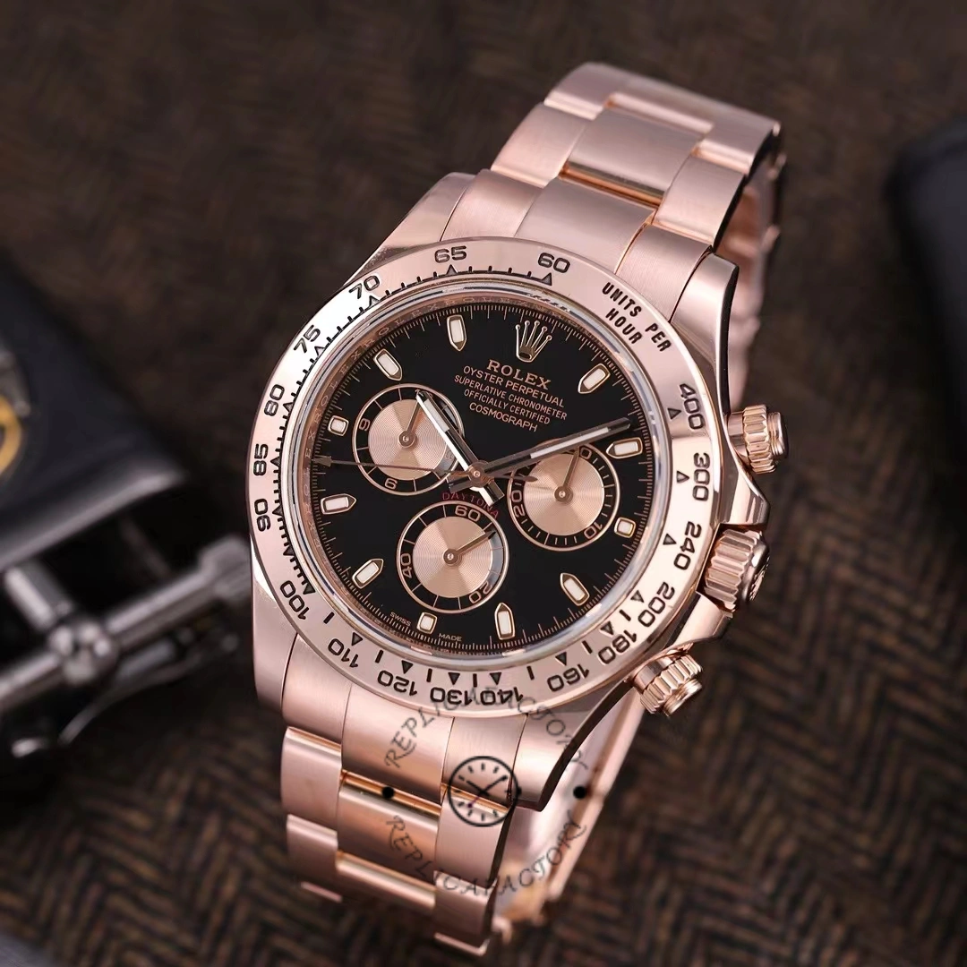 Rolex Daytona 116505 Rose Gold Black Baton Dial