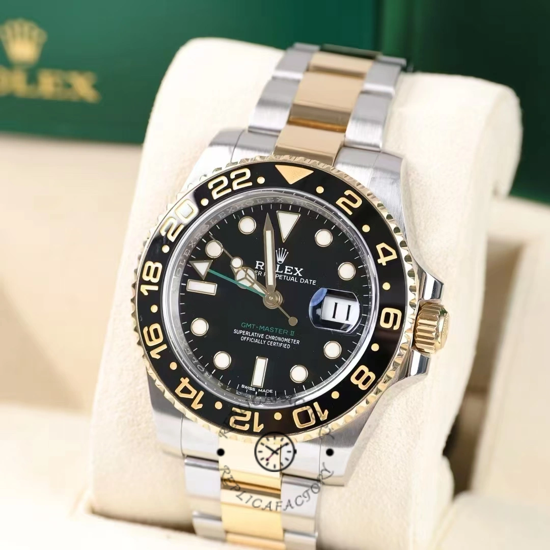 Rolex GMT-Master II 116713LN stainless steel case Black Dial 40mm Mens Replica Watch