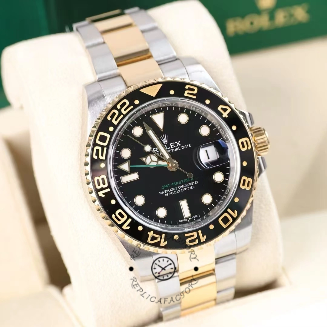 Rolex GMT-Master II 116713LN stainless steel case Black Dial 40mm Mens Replica Watch