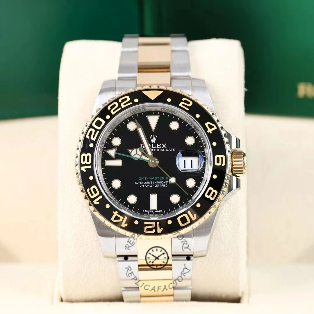 Rolex GMT-Master II 116713LN stainless steel case Black Dial 40mm Mens Replica Watch