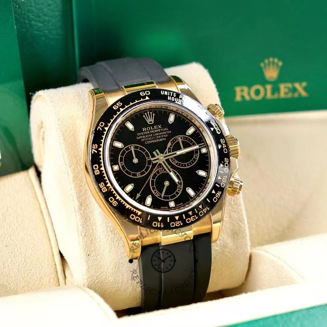Rolex Daytona 116518LN Black Dial Yellow Gold 40mm Mens Replica Watch