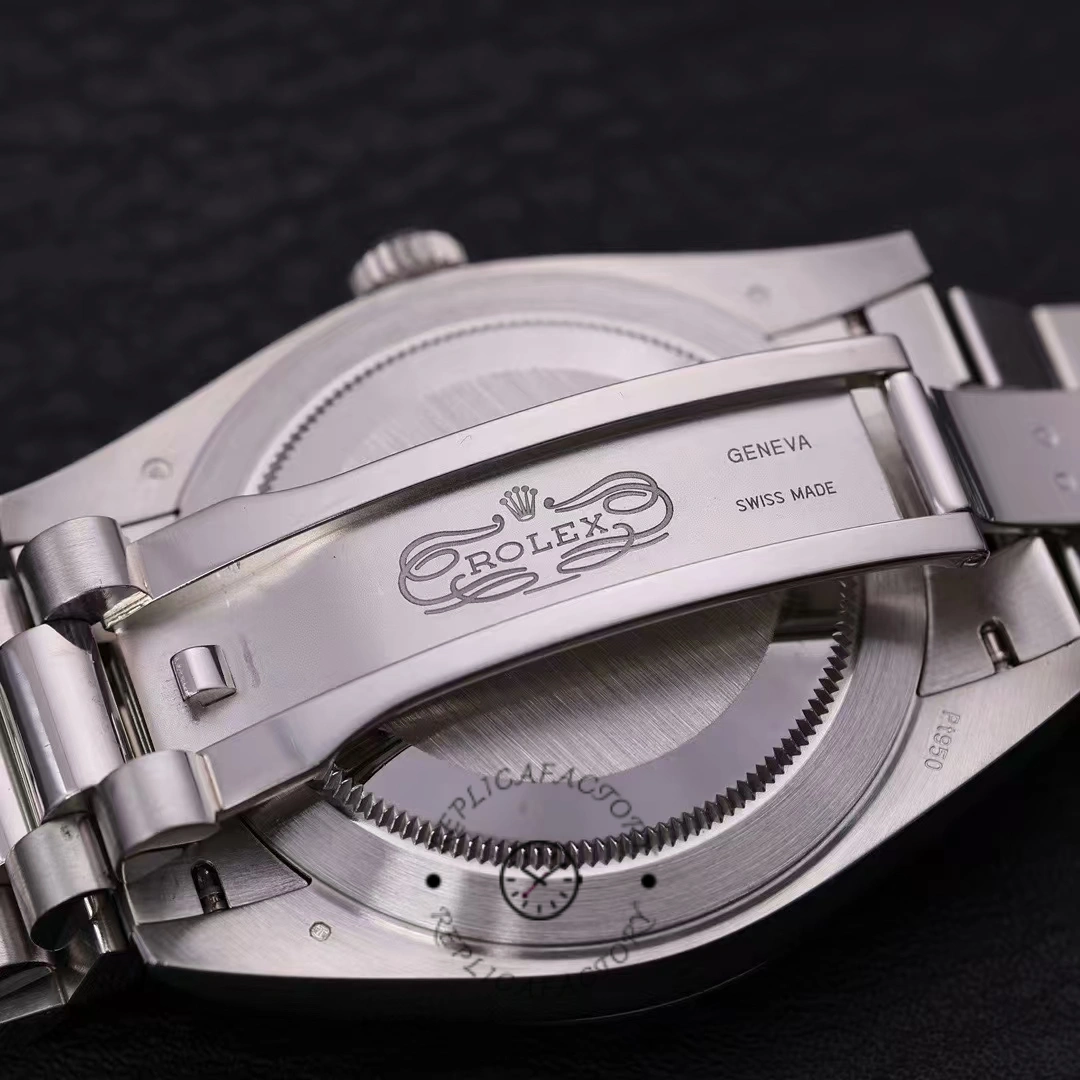 Rolex Day-Date 40mm Platinum Meteorite Baguette 228206 0036 Men's Watch